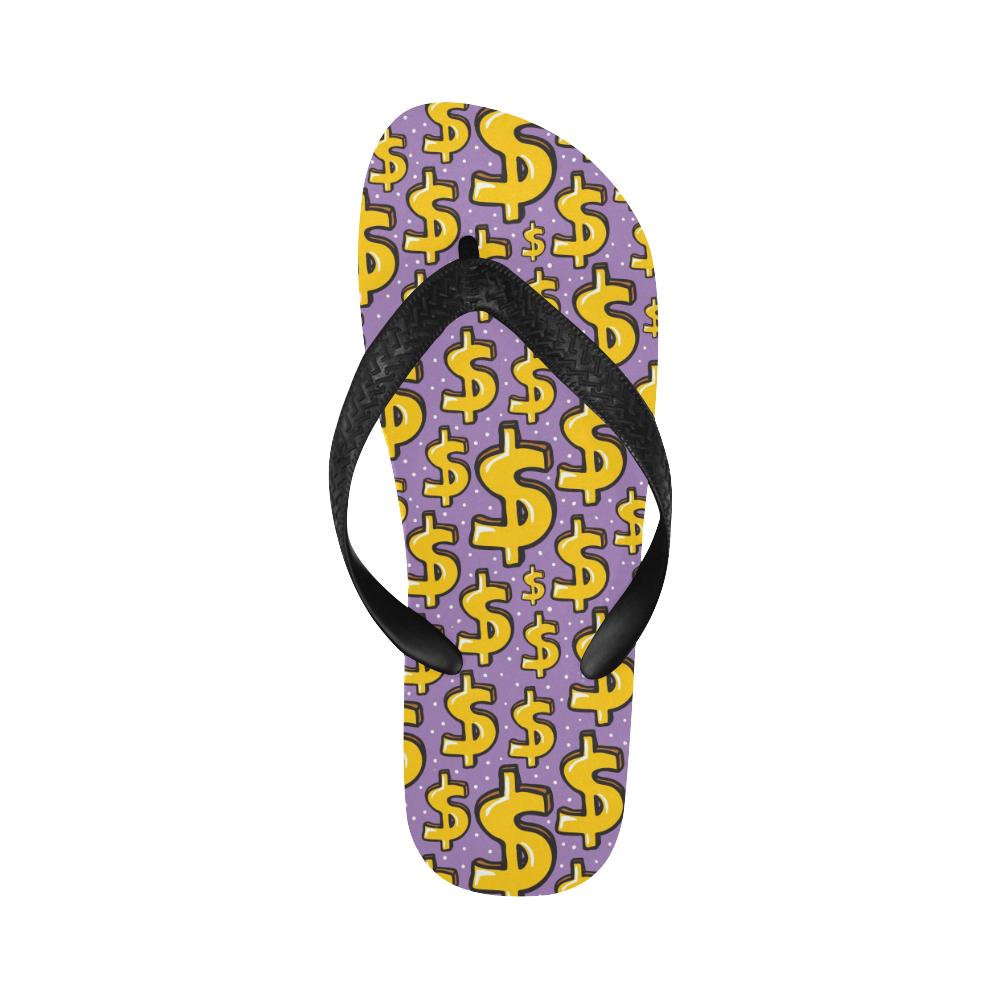 Dollar Pattern Print Design DO01 Flip Flops-JorJune