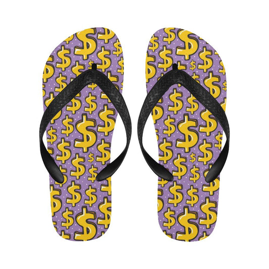 Dollar Pattern Print Design DO01 Flip Flops-JorJune