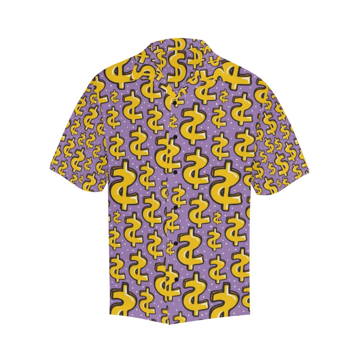 Dollar Pattern Print Design DO01 Men Hawaiian Shirt-JorJune