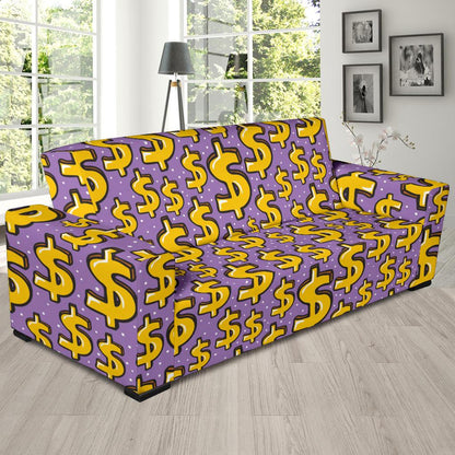 Dollar Pattern Print Design DO01 Sofa Slipcover-JORJUNE.COM