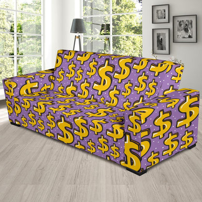 Dollar Pattern Print Design DO01 Sofa Slipcover-JORJUNE.COM