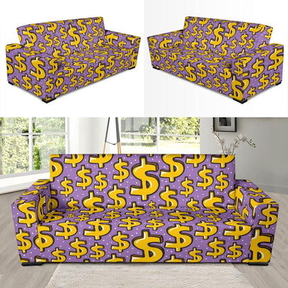 Dollar Pattern Print Design DO01 Sofa Slipcover-JORJUNE.COM