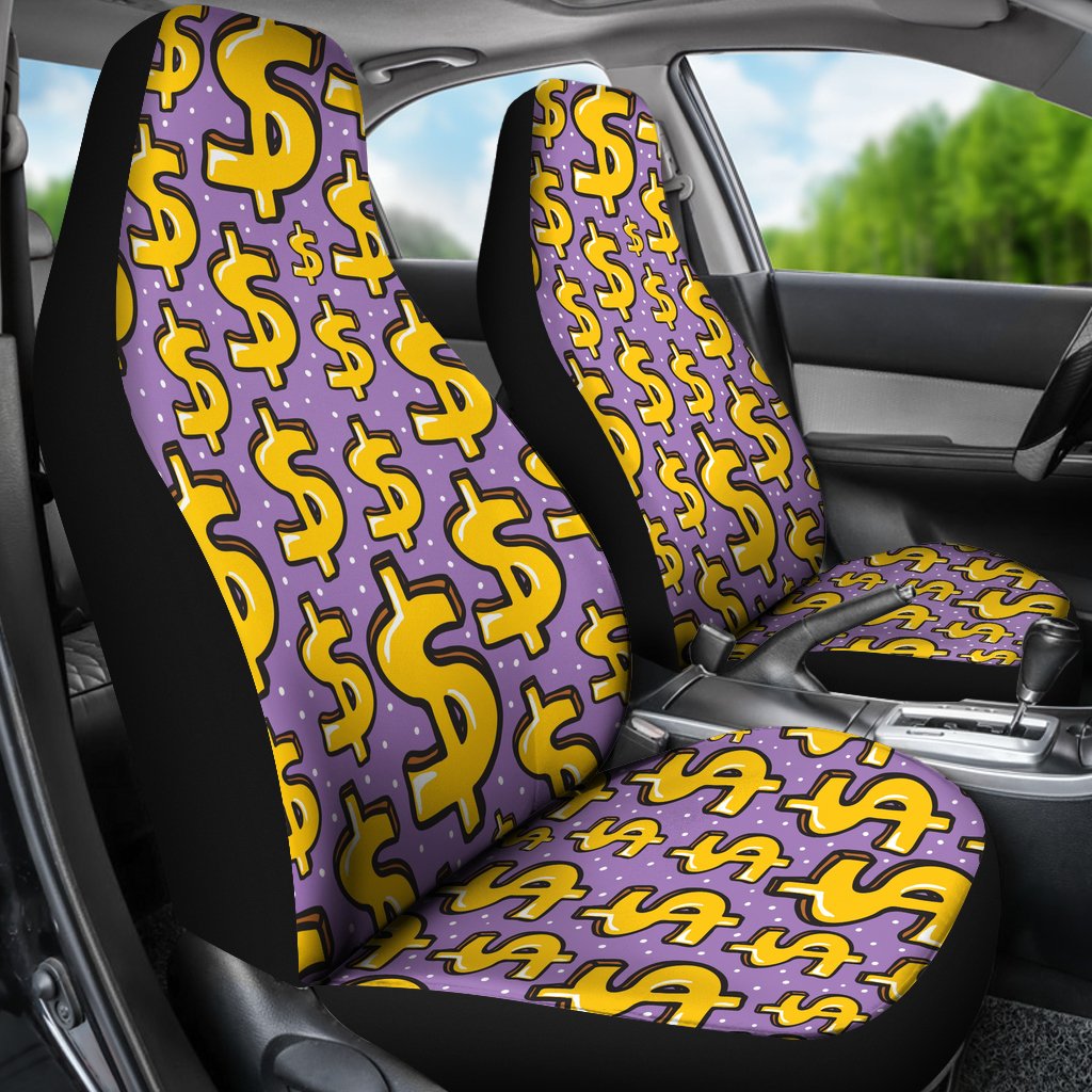 Dollar Pattern Print Design DO01 Universal Fit Car Seat Covers