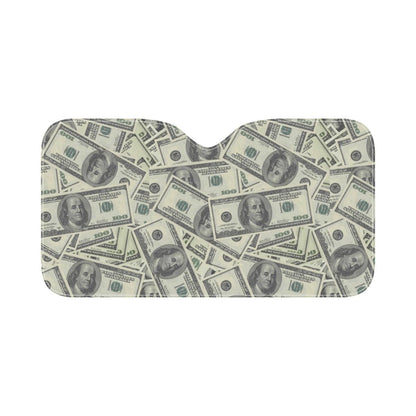 Dollar Pattern Print Design DO02 Car Sun Shade-JorJune