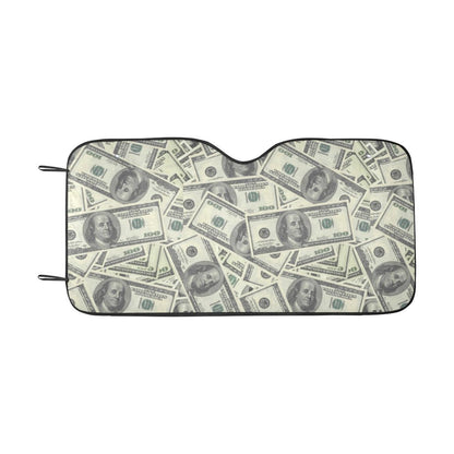 Dollar Pattern Print Design DO02 Car Sun Shade-JorJune