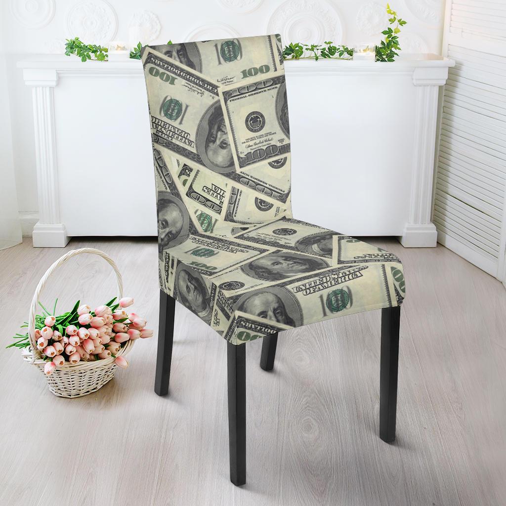 Dollar Pattern Print Design DO02 Dining Chair Slipcover-JORJUNE.COM