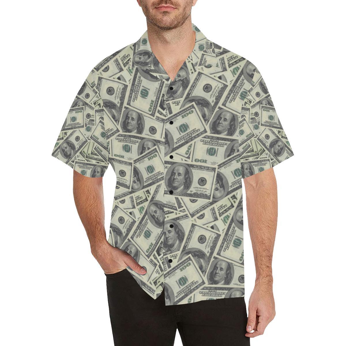 Dollar Pattern Print Design DO02 Men Hawaiian Shirt-JorJune