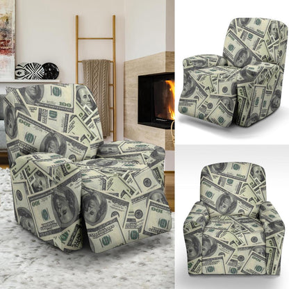Dollar Pattern Print Design DO02 Recliner Slipcover-JORJUNE.COM