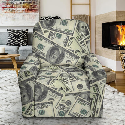 Dollar Pattern Print Design DO02 Recliner Slipcover-JORJUNE.COM