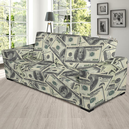 Dollar Pattern Print Design DO02 Sofa Slipcover-JORJUNE.COM
