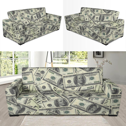 Dollar Pattern Print Design DO02 Sofa Slipcover-JORJUNE.COM