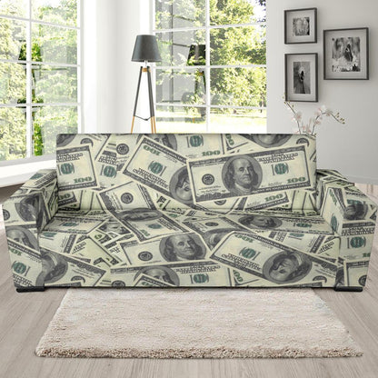 Dollar Pattern Print Design DO02 Sofa Slipcover-JORJUNE.COM
