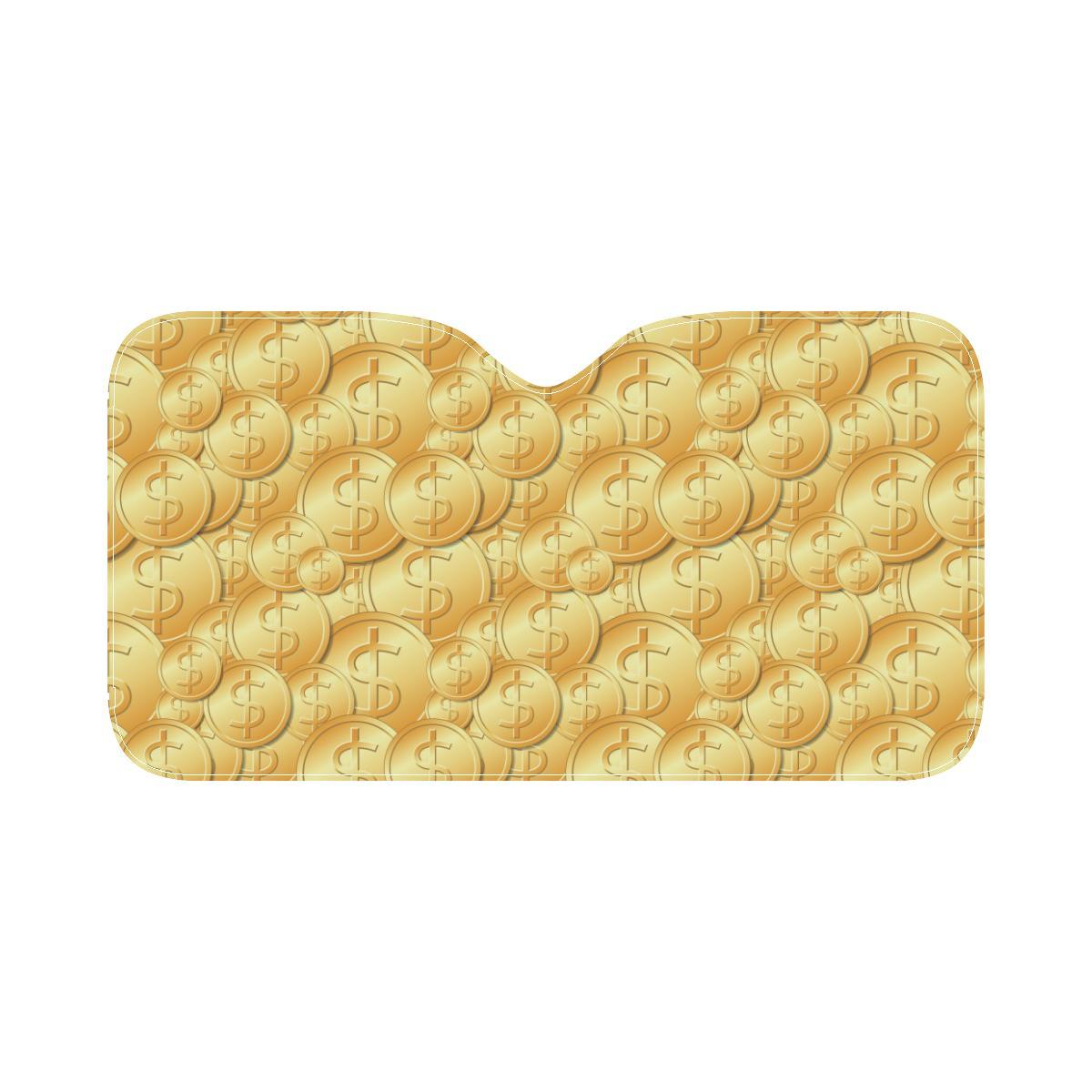 Dollar Pattern Print Design DO03 Car Sun Shade-JorJune