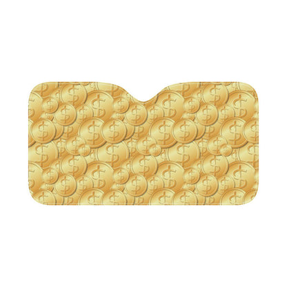 Dollar Pattern Print Design DO03 Car Sun Shade-JorJune