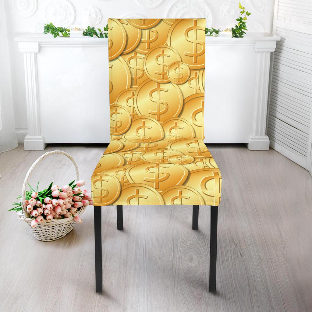 Dollar Pattern Print Design DO03 Dining Chair Slipcover-JORJUNE.COM