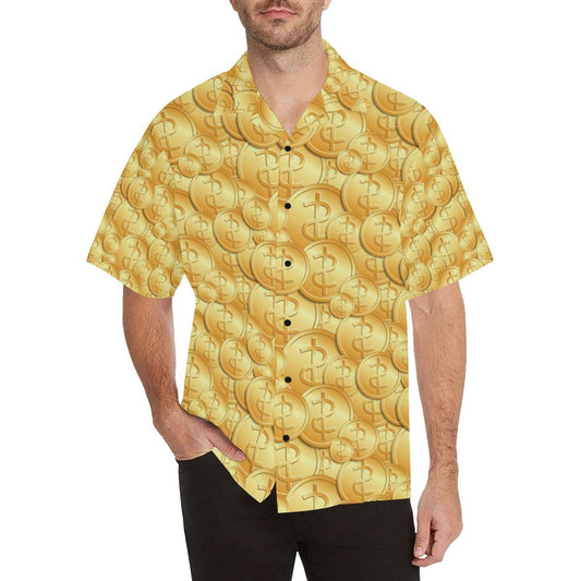 Dollar Pattern Print Design DO03 Men Hawaiian Shirt-JorJune