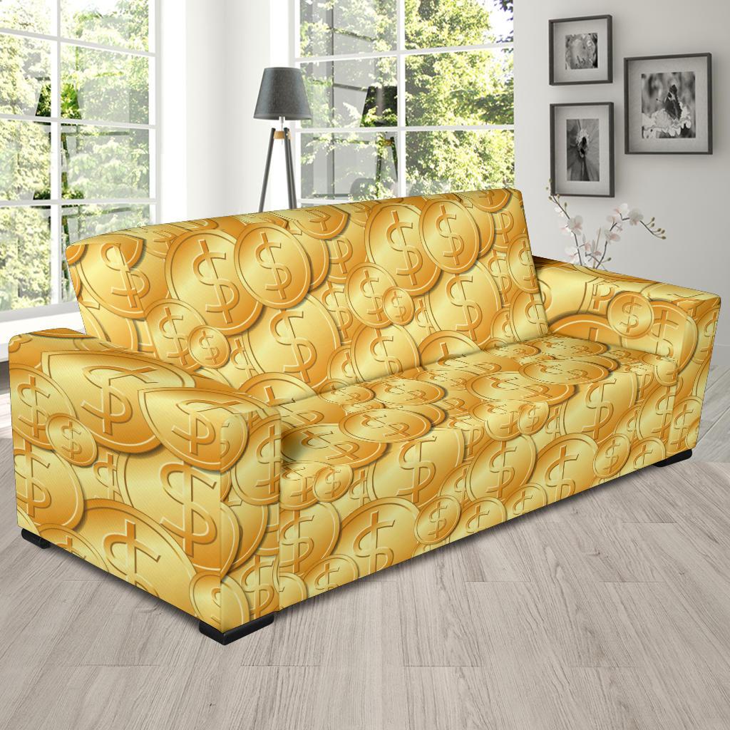 Dollar Pattern Print Design DO03 Sofa Slipcover-JORJUNE.COM