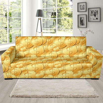 Dollar Pattern Print Design DO03 Sofa Slipcover-JORJUNE.COM