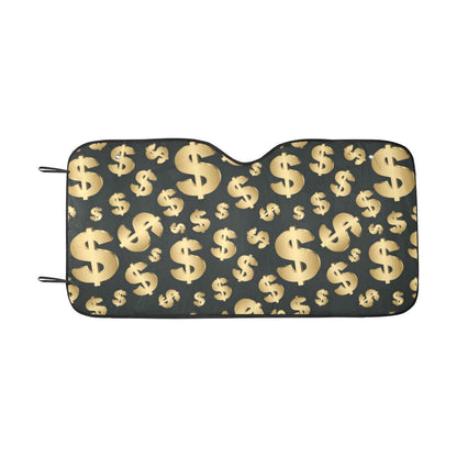 Dollar Pattern Print Design DO04 Car Sun Shade-JorJune