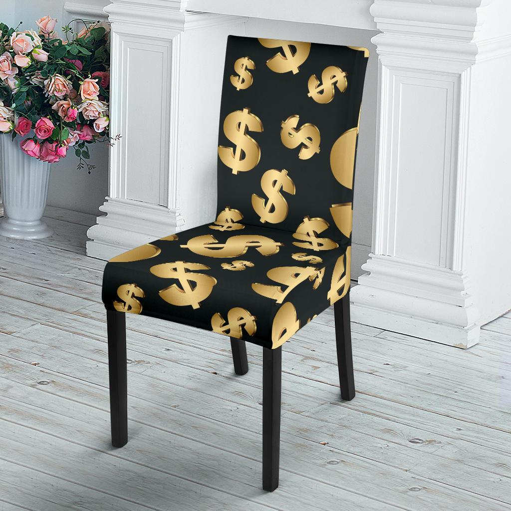 Dollar Pattern Print Design DO04 Dining Chair Slipcover-JORJUNE.COM