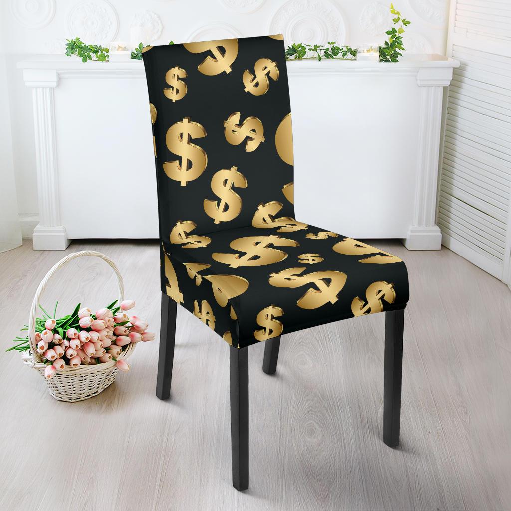 Dollar Pattern Print Design DO04 Dining Chair Slipcover-JORJUNE.COM