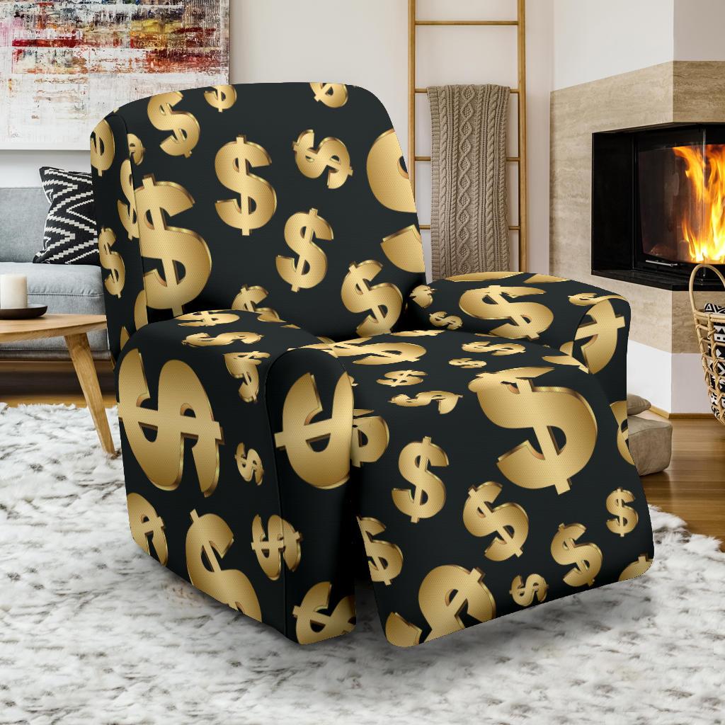 Dollar Pattern Print Design DO04 Recliner Slipcover-JORJUNE.COM
