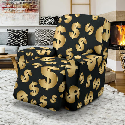 Dollar Pattern Print Design DO04 Recliner Slipcover-JORJUNE.COM
