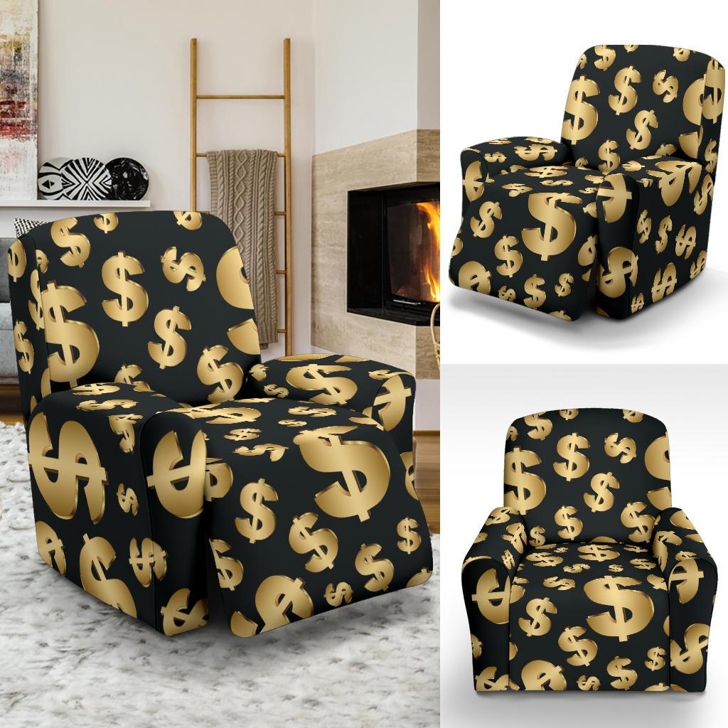 Dollar Pattern Print Design DO04 Recliner Slipcover-JORJUNE.COM