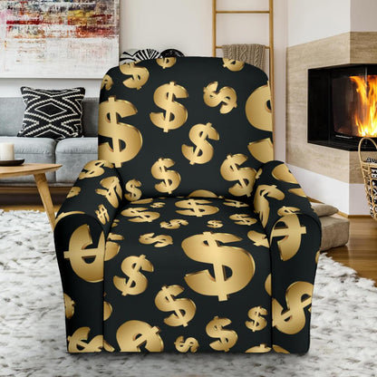 Dollar Pattern Print Design DO04 Recliner Slipcover-JORJUNE.COM