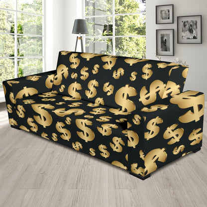 Dollar Pattern Print Design DO04 Sofa Slipcover-JORJUNE.COM