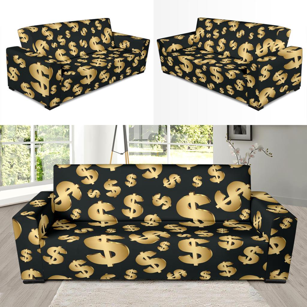Dollar Pattern Print Design DO04 Sofa Slipcover-JORJUNE.COM