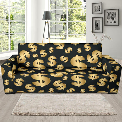 Dollar Pattern Print Design DO04 Sofa Slipcover-JORJUNE.COM