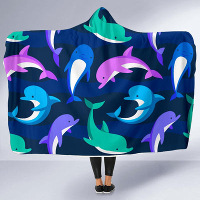 Dolphin Baby Hooded Blanket-JORJUNE.COM