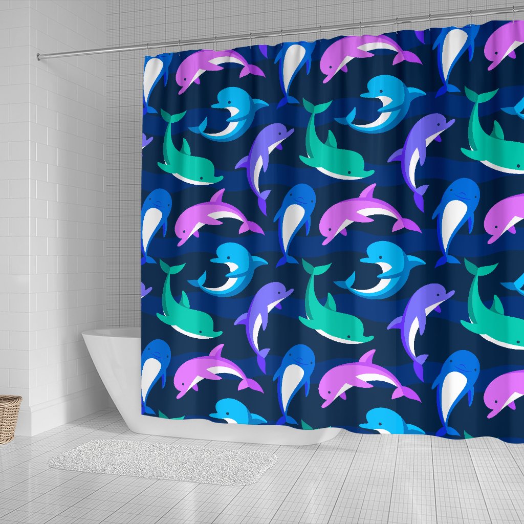Dolphin Baby Shower Curtain