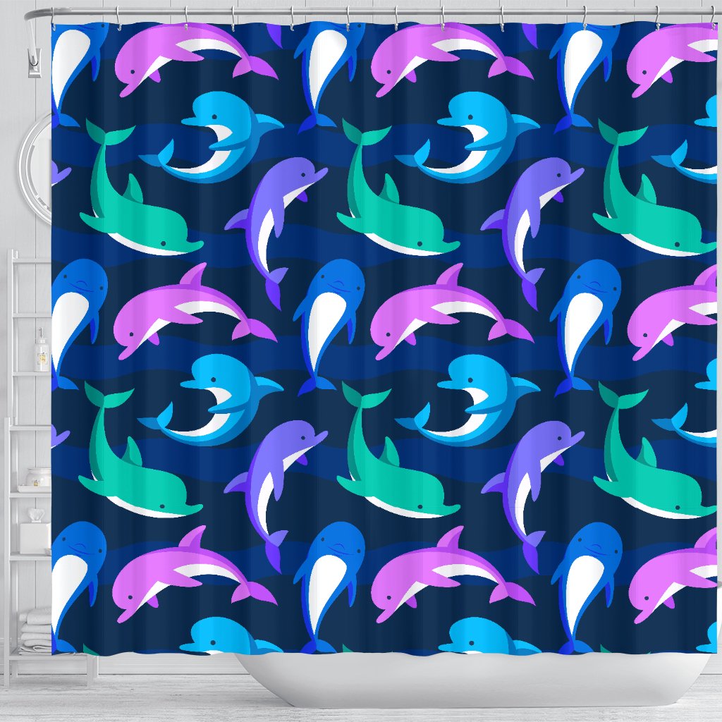 Dolphin Baby Shower Curtain