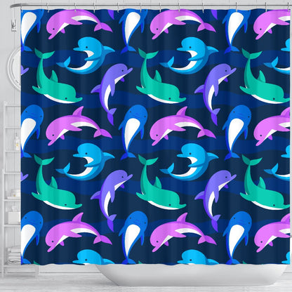 Dolphin Baby Shower Curtain