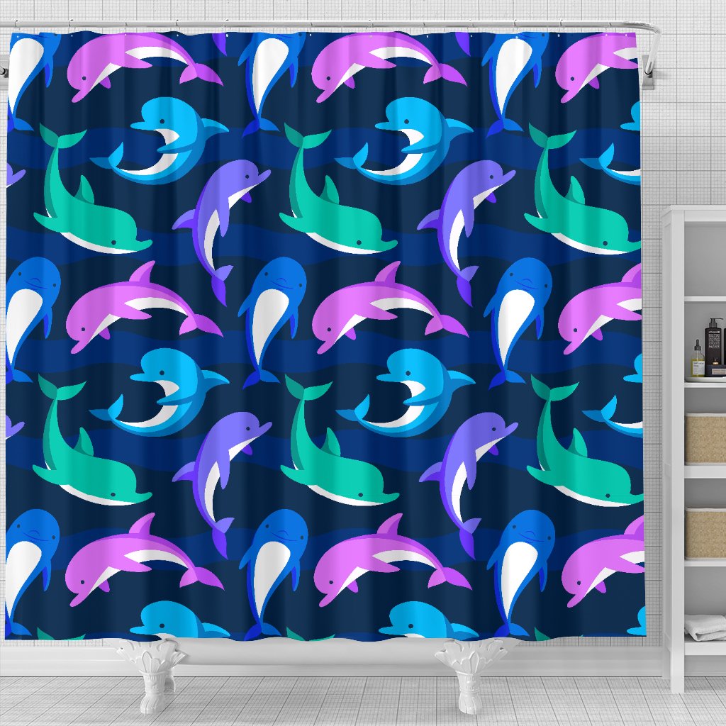 Dolphin Baby Shower Curtain