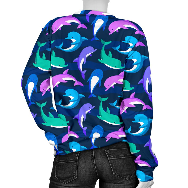Dolphin Baby Women Crewneck Sweatshirt