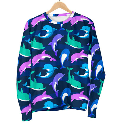 Dolphin Baby Women Crewneck Sweatshirt