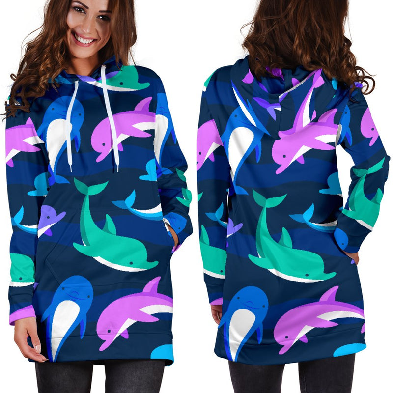 Dolphin Baby Women Hoodie Dress