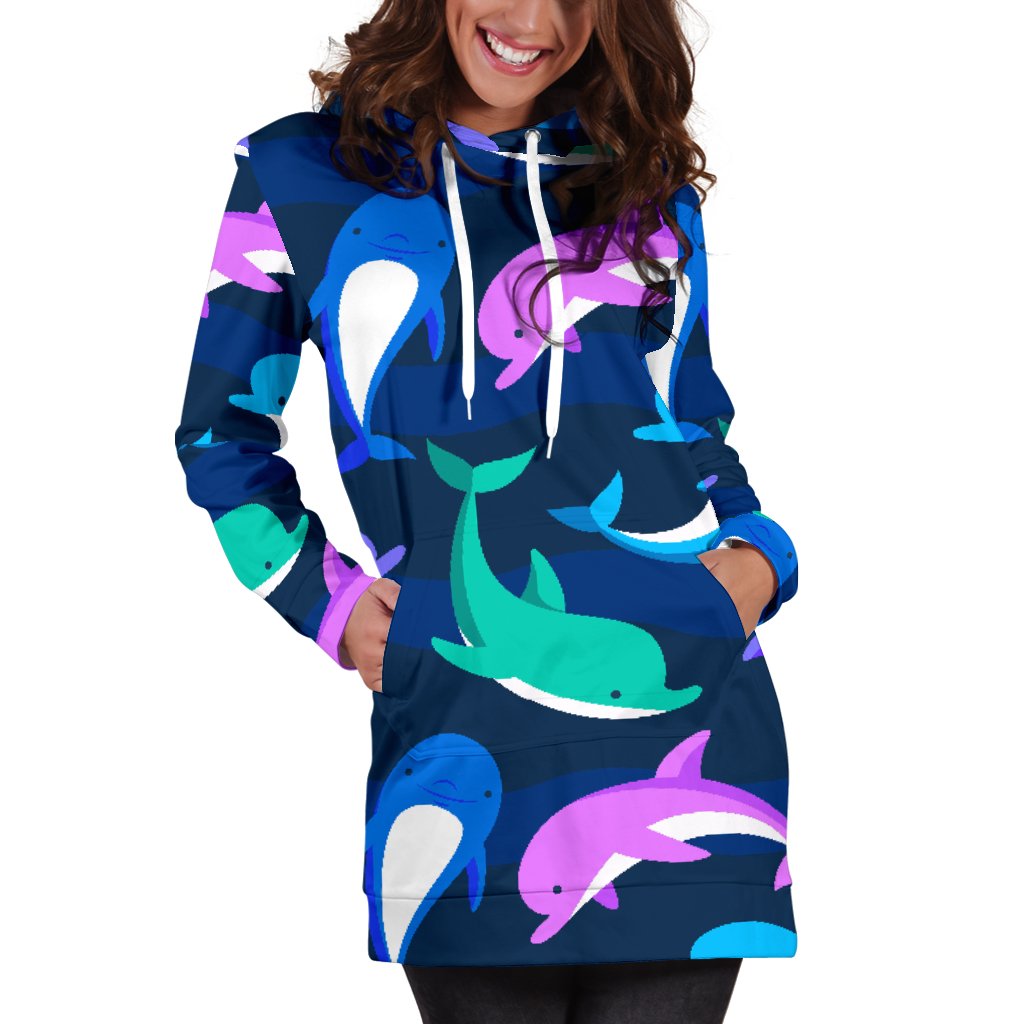 Dolphin Baby Women Hoodie Dress