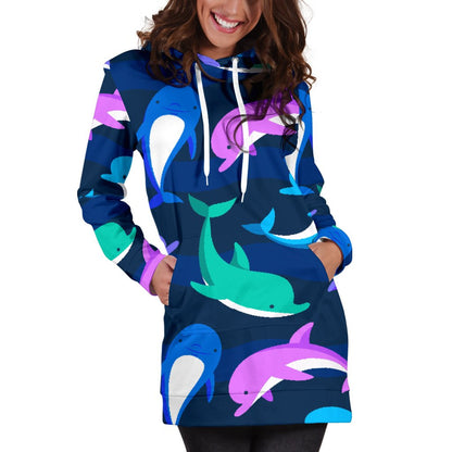 Dolphin Baby Women Hoodie Dress