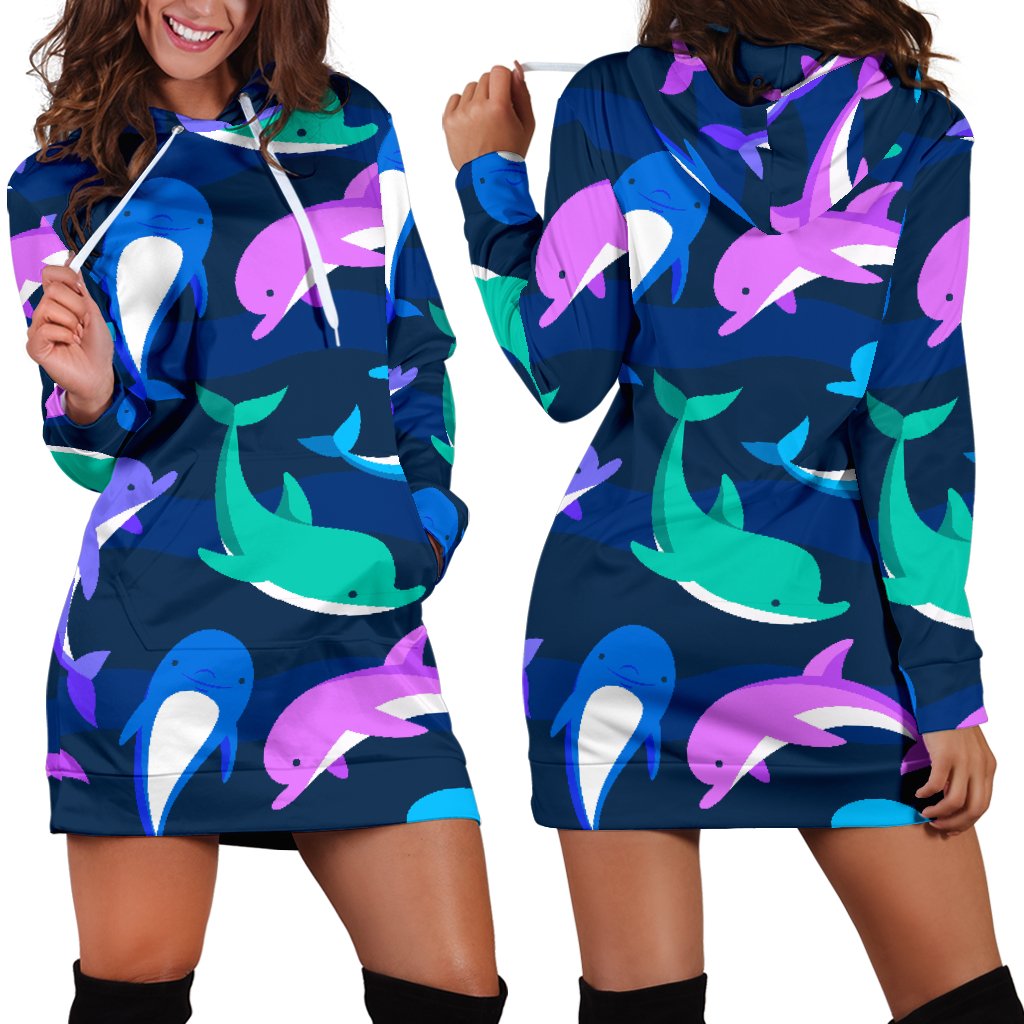 Dolphin Baby Women Hoodie Dress