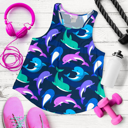Dolphin Baby Women Racerback Tank Top