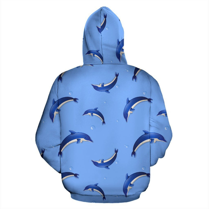 Dolphin Blue Print All Over Print Hoodie