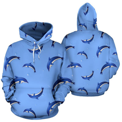 Dolphin Blue Print All Over Print Hoodie