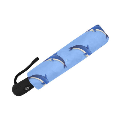 Dolphin Blue Print Automatic Foldable Umbrella