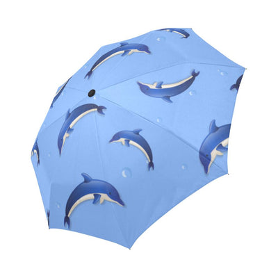 Dolphin Blue Print Automatic Foldable Umbrella