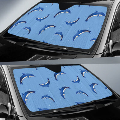 Dolphin Blue Print Car Sun Shade-JorJune