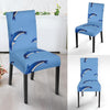 Dolphin Blue Print Dining Chair Slipcover-JORJUNE.COM